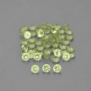 Peridoto naturale verde da  ct, taglio rotondo, VVS-VS