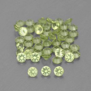 Peridoto naturale verde da  ct, taglio rotondo, VVS-VS