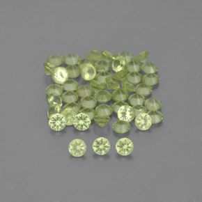 Peridoto naturale verde da  ct, taglio rotondo, VVS-VS
