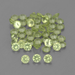 Peridoto naturale verde da  ct, taglio rotondo, VVS-VS