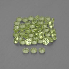 Peridoto naturale verde da 1,47 ct, taglio rotondo, VVS-VS