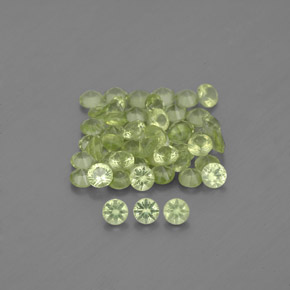 Peridoto naturale verde da  ct, taglio rotondo, VVS-VS