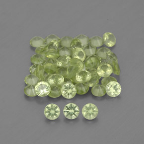 Peridoto naturale verde da  ct, taglio rotondo, VVS-VS