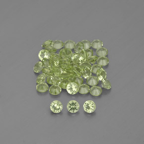 Peridoto naturale verde da  ct, taglio rotondo, VVS-VS
