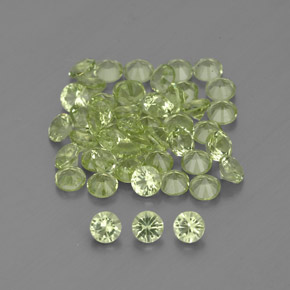 Peridoto naturale verde da  ct, taglio rotondo, VVS-VS