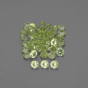 Peridoto naturale verde da  ct, taglio rotondo, VVS-VS