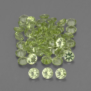 Peridoto naturale verde da  ct, taglio rotondo, VVS-VS