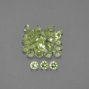 Peridoto naturale verde da  ct, taglio rotondo, VVS-VS