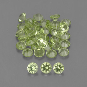 Peridoto naturale verde da  ct, taglio rotondo, VVS-VS
