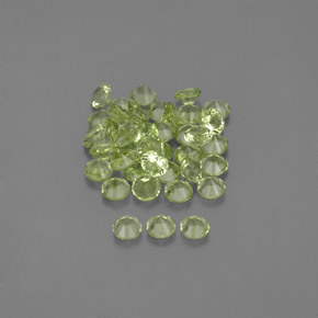 Peridoto naturale verde da  ct, taglio rotondo, VVS-VS