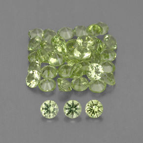 Peridoto naturale verde da  ct, taglio rotondo, VVS-VS