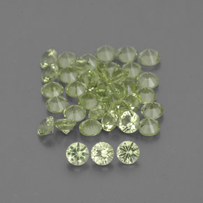Peridoto naturale verde da  ct, taglio rotondo, VVS-VS