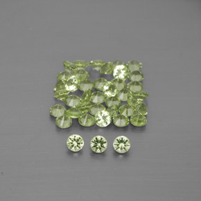 Peridoto naturale verde da  ct, taglio rotondo, VVS-VS