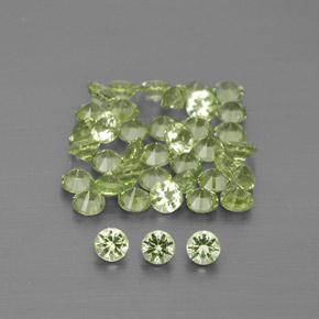 Peridoto naturale verde da  ct, taglio rotondo, VVS-VS