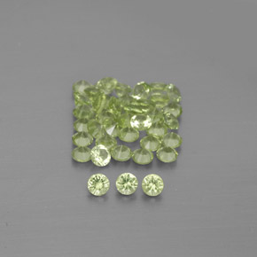 Peridoto naturale verde da  ct, taglio rotondo, VVS-VS