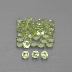 Peridoto naturale verde da  ct, taglio rotondo, VVS-VS