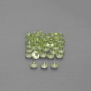 Peridoto naturale verde da  ct, taglio rotondo, VVS-VS
