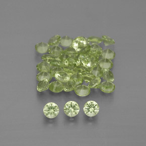 Peridoto naturale verde da  ct, taglio rotondo, VVS-VS