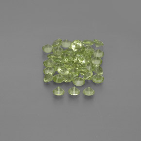Peridoto naturale verde da  ct, taglio rotondo, VVS-VS