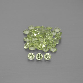 Peridoto naturale verde da  ct, taglio rotondo, VVS-VS