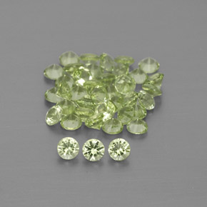 Peridoto naturale verde da  ct, taglio rotondo, VVS-VS