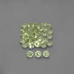 Peridoto naturale verde da 1,46 ct, taglio rotondo, VVS-VS