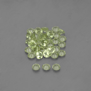 Peridoto naturale verde da 1,46 ct, taglio rotondo, VVS-VS