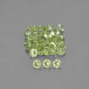 Peridoto naturale verde da  ct, taglio rotondo, VVS-VS