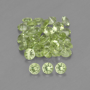 Peridoto naturale verde da  ct, taglio rotondo, VVS-VS