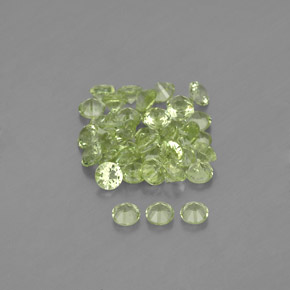 Peridoto naturale verde da  ct, taglio rotondo, VVS-VS