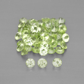 Peridoto naturale verde da  ct, taglio rotondo, VVS-VS