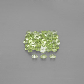 Peridoto naturale verde da  ct, taglio rotondo, VVS-VS