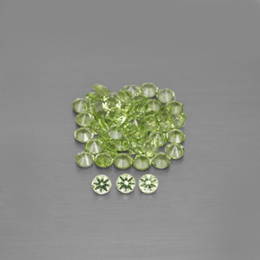 Peridoto naturale verde da  ct, taglio rotondo, VVS-VS