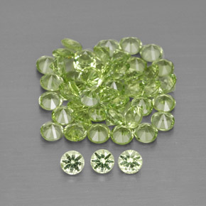 Peridoto naturale verde da  ct, taglio rotondo, VVS-VS