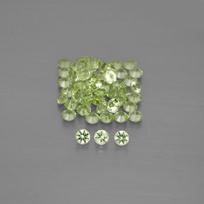 Peridoto naturale verde da 1,48 ct, taglio rotondo, VVS-VS