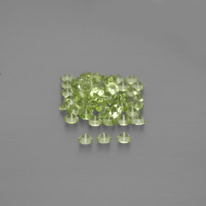 Peridoto naturale verde da 1,48 ct, taglio rotondo, VVS-VS