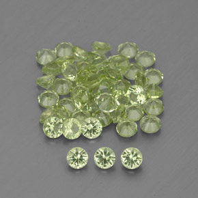 Peridoto naturale verde da  ct, taglio rotondo, VVS-VS