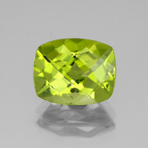 Peridoto naturale verde da 3,26 ct, taglio a cuscino, VS-SI