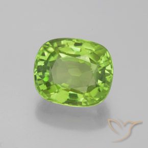 Peridoto Verde medio naturale da 2.16 ct, Taglio a cuscino, VS