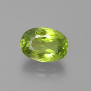Peridoto naturale verde da 5,47 ct, taglio ovale, VS