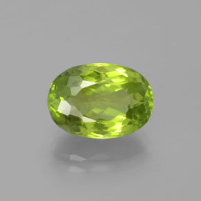 Peridoto naturale verde da 5,47 ct, taglio ovale, VS