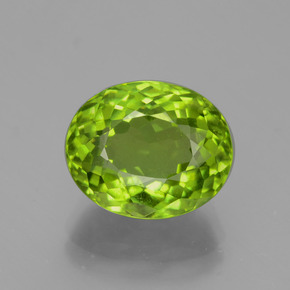 Peridoto naturale verde da 5,79 ct, taglio ovale, VS
