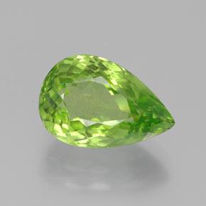 Peridoto Verde acceso naturale da 5.06 ct, Forma a pera, VS
