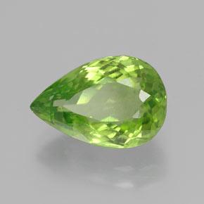 Peridoto Verde acceso naturale da 5.06 ct, Forma a pera, VS