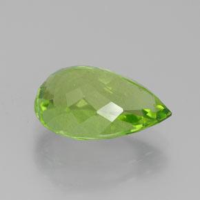 Peridoto Verde acceso naturale da 5.06 ct, Forma a pera, VS