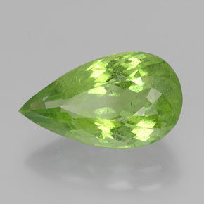 Peridoto naturale verde da 5,76 ct, taglio a pera, VS-SI