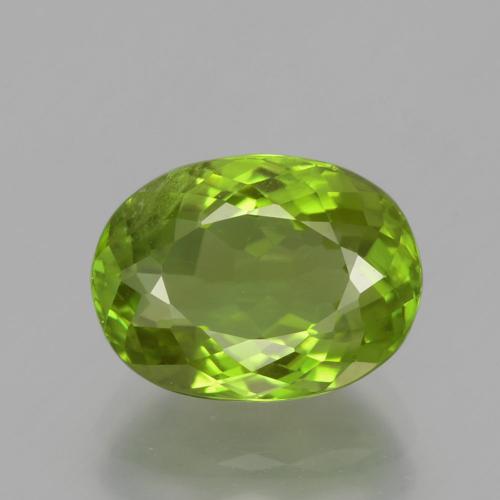 Peridoto Verde acceso naturale da 5.00 ct, Taglio ovale, VS
