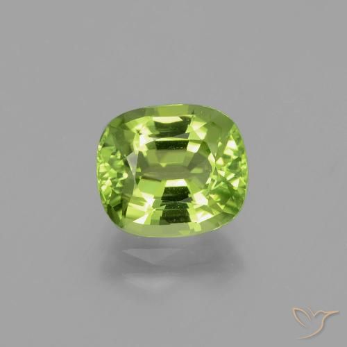2.38ct Naturale Verde acceso Peridoto, Cuscino, VS