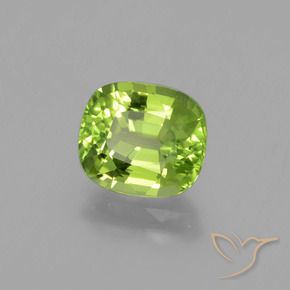 Peridoto Verde acceso naturale da 2.38 ct, Cuscino, VS