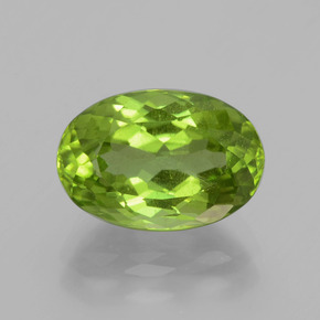 Peridoto naturale verde da 4,17 ct, taglio ovale, VS